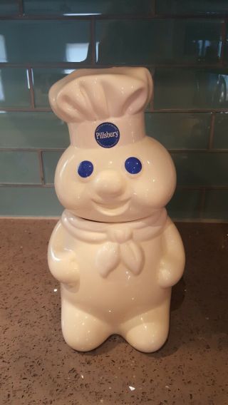 Vintage Pillsbury Doughboy (talking) Cookie Jar - 1999 - Giggles When Opened