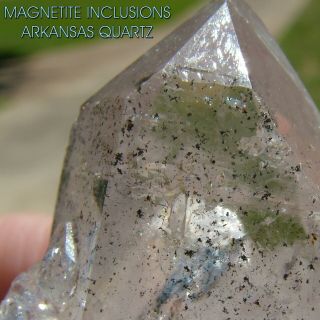Arkansas Quartz Crystal With Magnetite Inclusions Hot Springs Rainbows