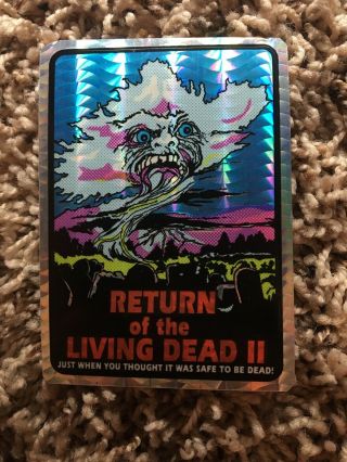 Vintage Return Of The Living Dead 2 Vending Machine Sticker,  Horror,  Prism,  80’s