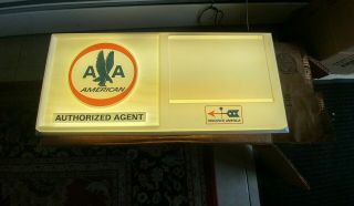American Airlines Double Sided Hanging Lighted Sign