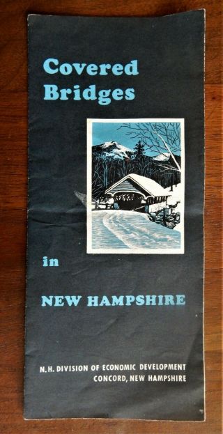Covered Bridges Hampshire,  64 In Map List 1969 State Brochure Descriptions