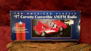 Vintage Nos Novelty 1957 Red Corvette Convertible Am/fm Transistor Radio