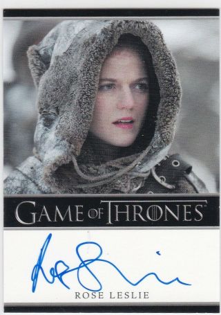 Game Of Thrones.  Rose Leslie As Ygritte Season 3 Bordered Autograph