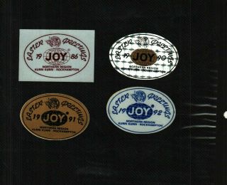 Very Rare Set Of 4 Different Easter Australia Joy Coal Mining Sticker 960