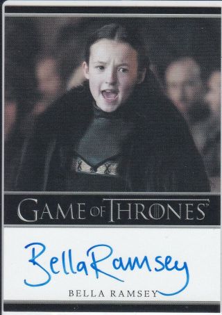 Game Of Thrones.  Bella Ramsey As Lyanna Mormont Season 7 Autograph Bordered