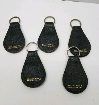 Vintage Car Emblem Leather Keyring Key Fob Keychains 3