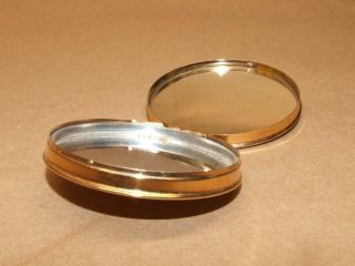 Vintage 50s Max Factor Cream Puff Goldtone & Real Mother of Pearl Mirror Compact 6