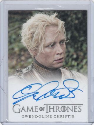 Game Of Thrones.  Gwendoline Christie As Brienne Season 2 Full Bleed Autograph