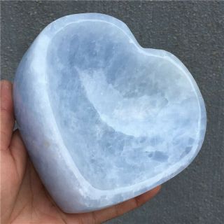 2.  35lb Natural Blue Calcite Quartz Crystal Ashtray Specimen Healing Hot3861