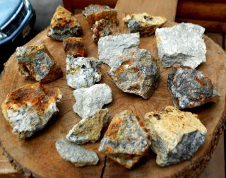 17 Gold & Silver Ore Hunks Broken From The Mother Lode 56oz 1123 Shop Up