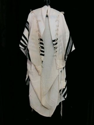 Kosher Tallit Prayer Shawl 100 Wool 72x64 In 184x164 Cm 2149