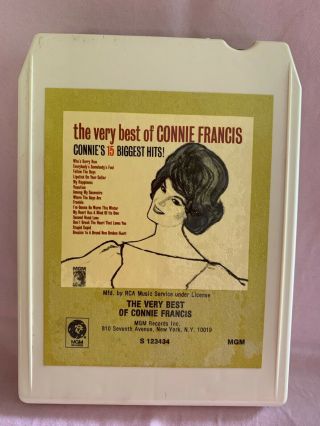 Vintage 8 - Track Tape - The Very Best Of Connie Francis - Her 15 Biggest Hits