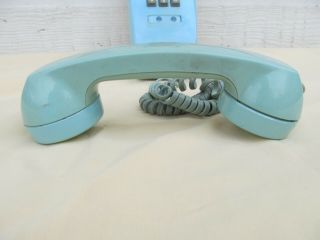 Vintage BLUE Touch Tone Phone Push Button Wall Phone Western Electric BELL Co 4