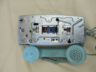 Vintage BLUE Touch Tone Phone Push Button Wall Phone Western Electric BELL Co 7