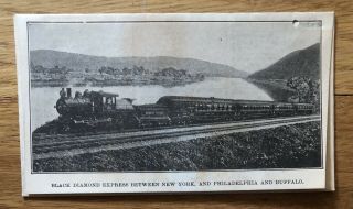 1910 Lehigh Valley Railroad Black Diamond Express Train Tickets & Envelope,  Map