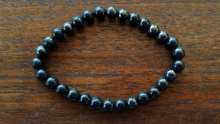 Shungite Round Bead Bracelet 5mm - Miracle Healing Stone - Emf Protection