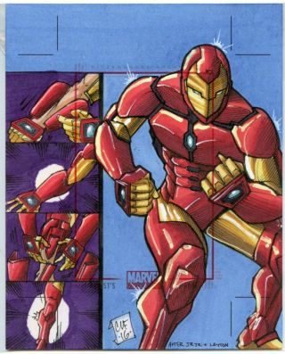 2014 Marvel Universe Sketch Card - Artist Proof - Chris Foreman - Iron Man