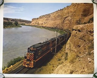 Large Color Photo Print Denver & Rio Grande Western Rr Advertising Ruby Canyon
