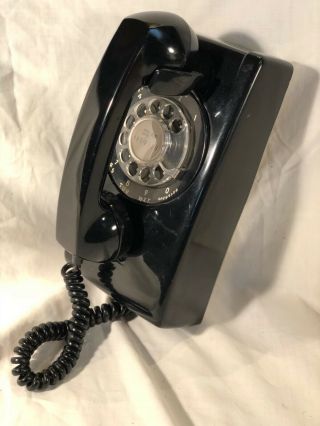 Northern Electric Black 554 Rotary Dial Wall Phone - 1966 A/b