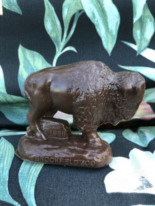 Brown Bison Buffalo Mold A Rama Figurine Brookfield Zoo