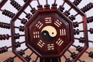 display red hard wood China rosewood the Eight Diagrams rotate Abacus 5