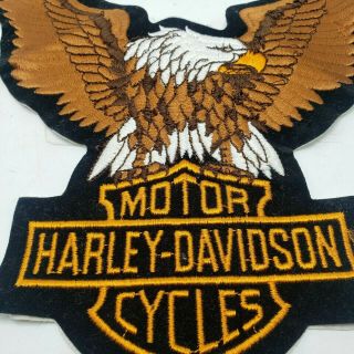 Harley Davidson Silver Up Wing Eagle Bar and Shield Embroidered Patch 4