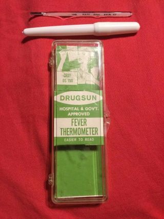 Vintage Glass Fever Thermometer