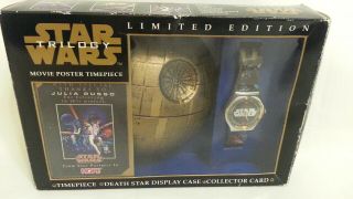 Star Wars Trilogy Movie Poster Hope Timepiece Ltd Edition W Topps Card