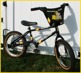 Old School Bmx Roadmaster 16 Bicycle Mickey Mouse Official Walt Disney Pit Bike