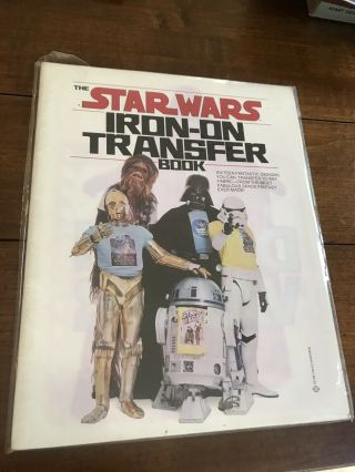 Vintage 1977 Star Wars Movie Iron - On T - Shirt Transfer Book Complete