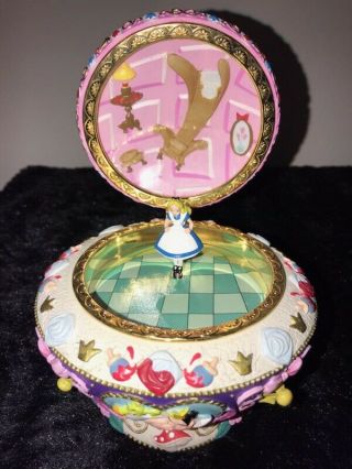 Disney Alice In Wonderland Music Jewelry Box 50th Year Rare