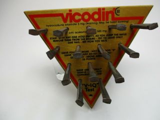 Vintage Vicodin Pain Killer Promotional Iq Test Game