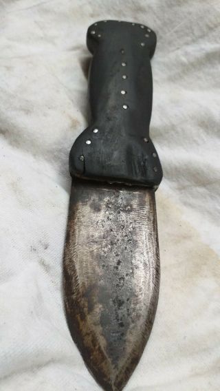 1850s Rare Fur Trade Era Paddle Knife/dag Knife.