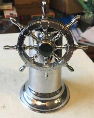 Vintage Nautical Boat Ships Steering Wheel Cigarette Lighter (made In U.  S.  A)