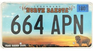 99 Cent Current Style Legendary North Dakota License Plate 664apn Nr
