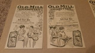 1910 Old Mill Cigarettes Tobacco Newspaper Ads 3