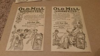 1910 Old Mill Cigarettes Tobacco Newspaper Ads 4
