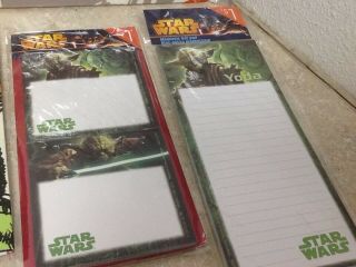 Star Wars Yoda Package/ Dry Erase Board,  Notebook,  Sticky notes,  Magnetic Pad,  Rare 3