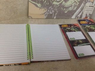 Star Wars Yoda Package/ Dry Erase Board,  Notebook,  Sticky notes,  Magnetic Pad,  Rare 5
