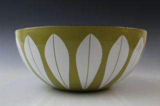 Vtg Mid Century Modern Green Cathrineholm Lotus Bowl Salad Serving Mixing Bowl