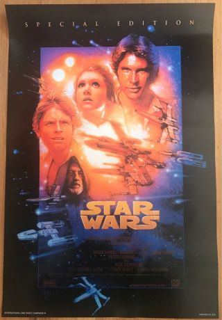Star Wars Episode 4 International One Sheet Style B Movie Poster 27 X 40