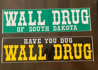 2 Wall Drug Of South Dakota Bumper Stickers Souvenirs Vintage 1980 