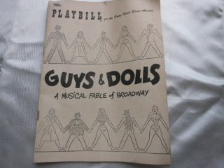 Playbill For The Forty Sixth Street Theatre Guys And Dolls