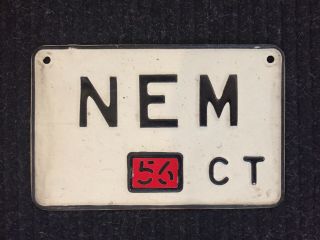 1956 Connecticut License Plate Early Vanity Ct