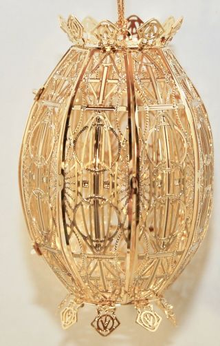 " 2009 Deco Style Egg " Baldwin Ornament 24kt Gold Finished Brass 77369.  010