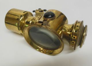 Antique Brass Neverout Kerosene Bicycle Lamp Lantern Rare