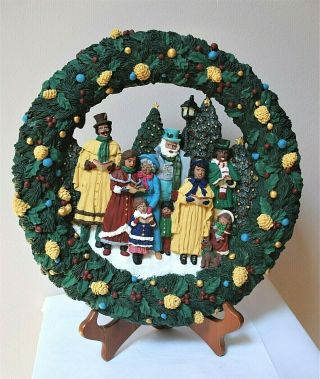 African American Carolers - Holiday Wreath