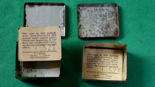 Vintage Atlas Powder Co Blasting Caps Tins with Insert 2