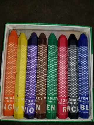Milton Bradley Tru - Tone Crayons vintage 1950s crayons in.  No roll. 2