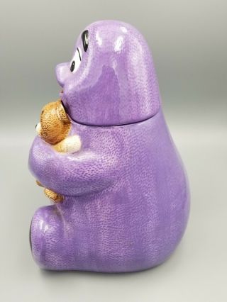 Treasure Craft McDonald ' s Grimace Cookie Jar Ronald McDonald Purple Teddy Bear 3